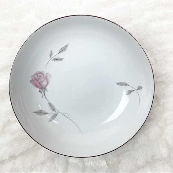 Mikasa Other - Mikasa primrose serving vegetable bowl pink rose floral silver trim